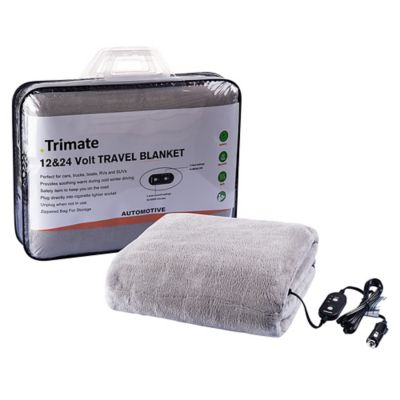 Trimate Electric Car Heating blanket, Plush by Trimate, CHB01-GREY