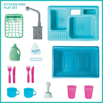 Image showing  Splashfun Wash-Up Kitchen Sink Play Set with Running Water, FR2002