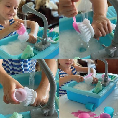 Image showing  Splashfun Wash-Up Kitchen Sink Play Set with Running Water, FR2002