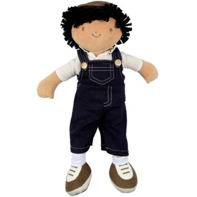 Tikiri Toys Joe Fabric Baby Doll, Boy Baby Doll in Dungaree and Cap, 6800