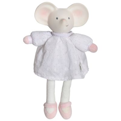Tikiri Toys Meiya the Mouse Soft Fabric Bodied Doll with Organic Natural Rubber, 77102