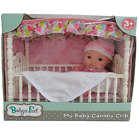 Baby's First Canopy Crib with Toy Doll - All Ages, 40850-1