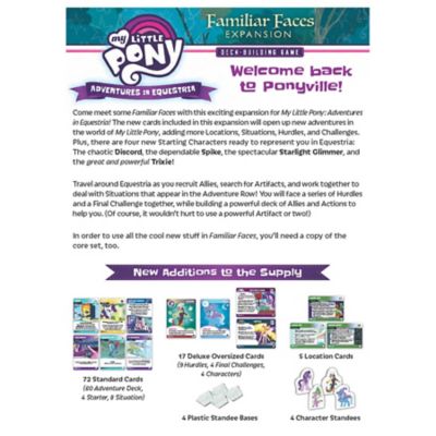 Image showing  My Little Pony: Adventures in Equestria Familiar Faces Expansion Deck-Building Game