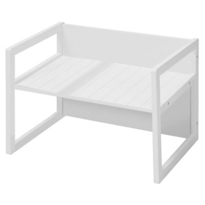 roba Country-Farmhouse Bench: White Wood - Chic Childrens Bench