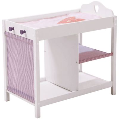 roba Doll Bed & Storage: Fienchen - White, Purple & Pink - Multifunctional Doll Furniture Series