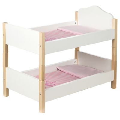 roba Doll Bunk Bed Set: Scarlett - Crown & White - Includes Blankets & Pillow, 490031984