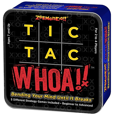 Zobmondo Tic Tac Whoa! By Zobmondo!! The 5-in-1 Tic Tac Toe Card Game Fun for Families and Kids, 00008-1