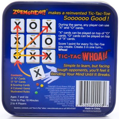 Image showing  Tic Tac Whoa! By Zobmondo!! The 5-in-1 Tic Tac Toe Card Game Fun for Families and Kids, 00008-1