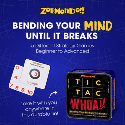 Image showing  Tic Tac Whoa! By Zobmondo!! The 5-in-1 Tic Tac Toe Card Game Fun for Families and Kids, 00008-1