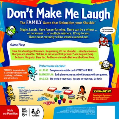 Image showing  Don't Make Me Laugh! By Zobmondo!! Silly charades party game, 63500-1