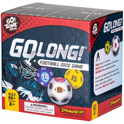 Zobmondo GoLong Football Dice Game!! Fun Football Math Dice Game, 53000-1