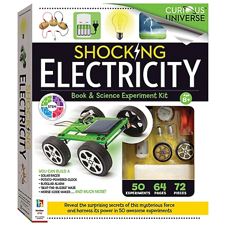 Curious Universe Shocking Electricity Science Kit - 50 Science Experiments with 70 pc. Kit, 9781488953484