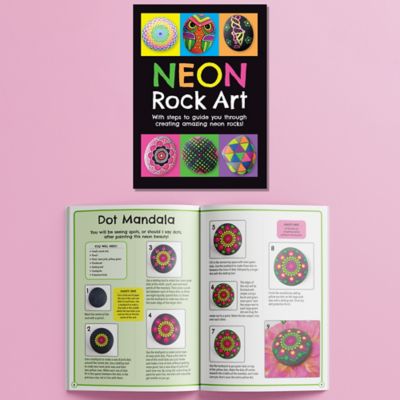 Image showing  The Complete Neon Rock Art Kit, DIY Rock Painting for Kids, Rocks, Brushes, Paint, Stencils Included