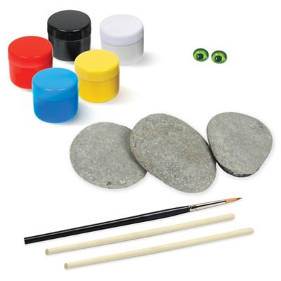 Image showing  Animal Rock Painting Box Set - DIY Rock Painting for Adults - Rocks, Brush, Paint Included, 9781488916403