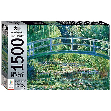 Hinkler Mindbogglers Platinum 1500 pc. Jigsaw Puzzle: Bridge Over a Pond of Water Lilies by Monet, 9354537009274