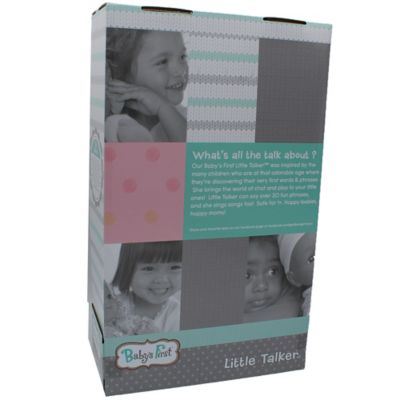 Image showing  Goldberger Doll 15 in. Little Talker Doll Blonde with Coral Dress, 71230-1