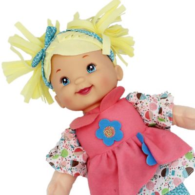Image showing  Goldberger Doll 15 in. Little Talker Doll Blonde with Coral Dress, 71230-1