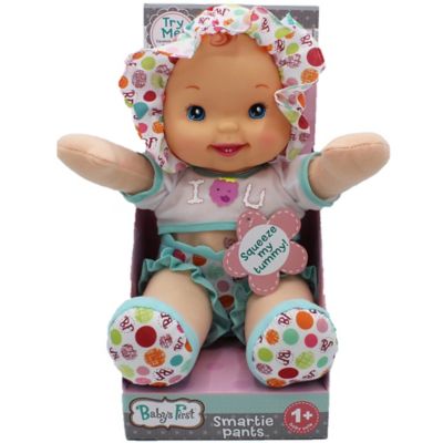 Image showing  Goldberger Doll Smartie Pants Doll with Raspberry White T-Shirt, 71440-2