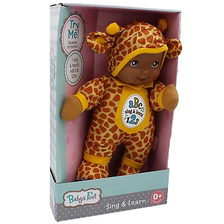 Baby's First Sing & Learn Giraffe Baby Doll, African Amerian