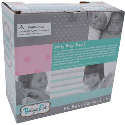 Image showing  Goldberger Doll Canopy Crib with 9 in. Doll African-American, 94085