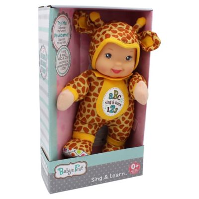 Baby's First Goldberger Doll Sing & Learn Giraffe Bi-Lingual (English/Spanish), 82118