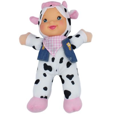 Image showing 1 th Baby's First Goldberger Doll Farm Animal Friends Cow Bi-Lingual (English/Spanish) Toy
