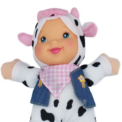 Image showing 3 th Baby's First Goldberger Doll Farm Animal Friends Cow Bi-Lingual (English/Spanish) Toy