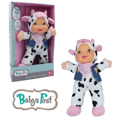 Image showing 4 th Baby's First Goldberger Doll Farm Animal Friends Cow Bi-Lingual (English/Spanish) Toy