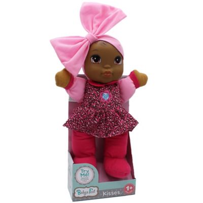 Baby's First Kisses Baby Doll Toy with Animal Print Top - All Ages, African American