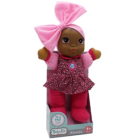 Baby's First Kisses Baby Doll Toy with Animal Print Top - All Ages, African American