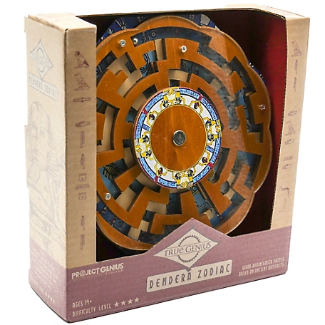 Project Genius Dendera Zodiac Wooden Puzzle based on the Acient Night Sky, Medium Difficultly, TG432