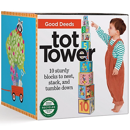 eeBoo Good Deeds Tot Tower/ Stacking Blocks/Ages 2+, TTGDD