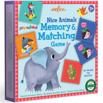 eeBoo Nice Animals Preschool Memory and Matching Game/ Ages 3+, PRENCA