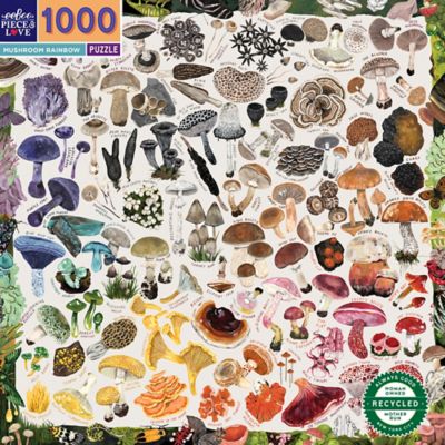 Image showing  pc. and Love Mushroom Rainbow 1000 pc. Square Adult Jigsaw Puzzle/ Ages 14+, PZTMRW