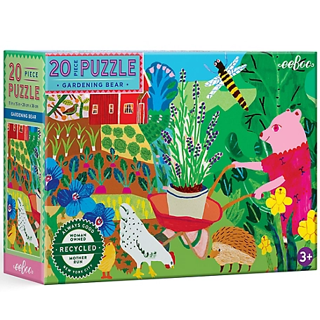 eeBoo Gardening Bear 20 pc. Jigsaw Puzzle/ Ages 3+, PZGDB