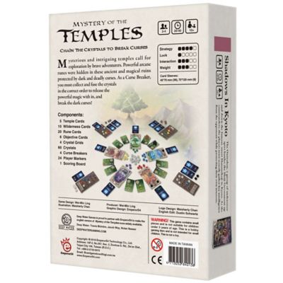 Image showing  Mystery of the Temples Curse Breaking Card Game, Deep Water Games, Ages 10+, 2-4 Players, 20-40 Minutes