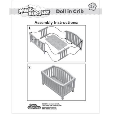 Image showing  Doll In Crib - 8 in. Baby Doll Playset - New Adventures, Children's Pretend Play, Ages 2+, 3923
