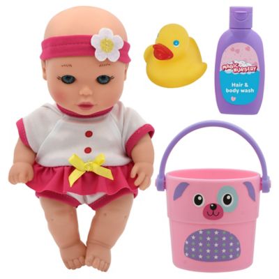 Magic Nursery Love Buckets - Bath Safe 8 in. Baby Doll Playset, New Adventures Bath Time Playset, Ages 2+, 3924