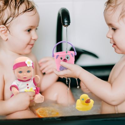 Image showing  Love Buckets - Bath Safe 8 in. Baby Doll Playset, New Adventures Bath Time Playset, Ages 2+, 3924