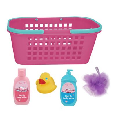 Image showing  Bath Caddy - 8 in. Baby Doll Playset - Doll with Brown Eyes, 4017