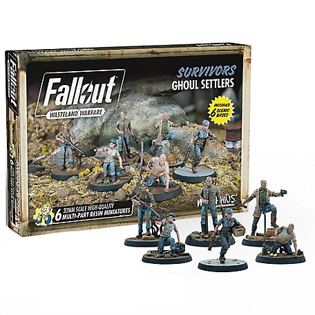 Modiphius Fallout Wasteland Warfare: Survivors - Ghoul Settlers (The Slog) - 6 Unpainted Resin Miniatures, MUH052284
