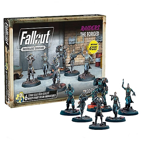 Modiphius Fallout Wasteland Warfare: Raiders - the Forged - 6 Unpainted Resin Miniatures, MUH052290