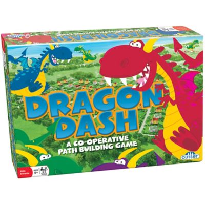 Outset Media Dragon Dash - No Reading Required, Co-Operative Path Building Kids Board Game, 17807