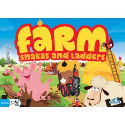 Image showing  Farm: Snakes and Ladders Board Game, No Reading Required, Preschool and Kids' Board Game