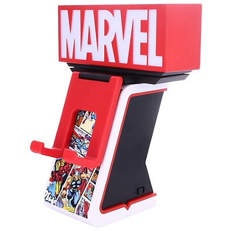 Exquisite Gaming Cable Guys LED Ikons: Marvel Red Brick Logo Charging Phone & Controller Holder, CGIKMR400447