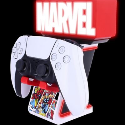 Image showing  Cable Guys LED Ikons: Marvel Red Brick Logo Charging Phone & Controller Holder, CGIKMR400447