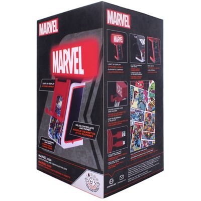 Image showing  Cable Guys LED Ikons: Marvel Red Brick Logo Charging Phone & Controller Holder, CGIKMR400447