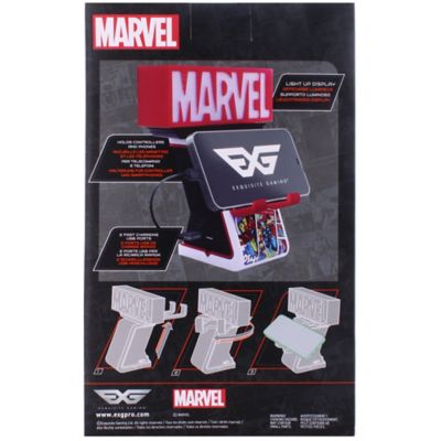 Image showing  Cable Guys LED Ikons: Marvel Red Brick Logo Charging Phone & Controller Holder, CGIKMR400447