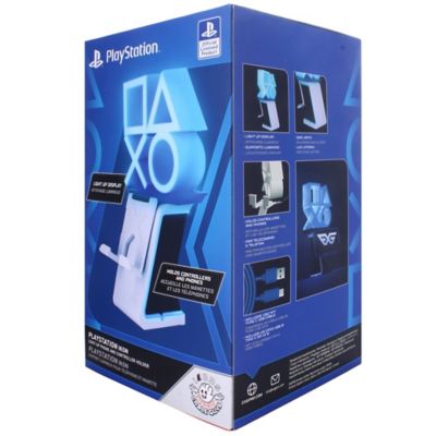 Image showing  Cable Guys LED Ikons: Playstation Logo Charging Phone & Controller Holder, CGIKPS400452