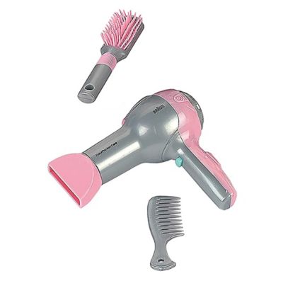 Image showing 5 th Theo Klein Braun: Mega Hairstyling Case - Toy Beauty Set - Hairdresser's Case with Braun Battery-Powered Hairdryer